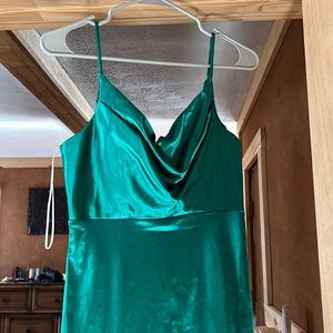 Green cocktail dress, worn once